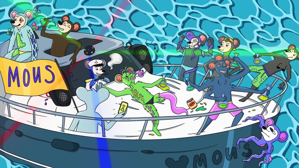 The Mous having a MAD party on Crizzy's yacht after being sent their rev-share allocation.... 🐭🧪

MAD Mous = <a href="/TheMadDAO/">The Mad DAO 🐭</a> = rev-share 💰