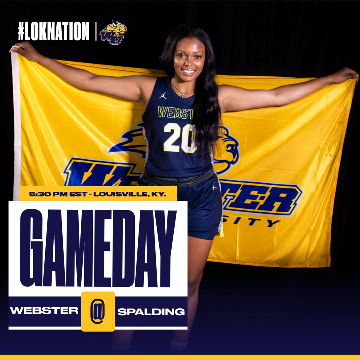 Webster U. Athletics (@gorloksports) on Twitter photo GAMEDAY! <a href="/GorlokWBB/">Webster University Women's Basketball</a> hits the road for their first <a href="/SLIAC/">SLIAC</a> game of the season as they travel to Louisville, Ky., to take on the <a href="/SUGoldenEagles/">Spalding Athletics</a> at 5:30 p.m. EST!
📺: bit.ly/3jPQH8y
#LokNation GAMEDAY! <a href="/GorlokWBB/">Webster University Women's Basketball</a> hits the road for their first <a href="/SLIAC/">SLIAC</a> game of the season as they travel to Louisville, Ky., to take on the <a href="/SUGoldenEagles/">Spalding Athletics</a> at 5:30 p.m. EST!
📺: bit.ly/3jPQH8y
#LokNation