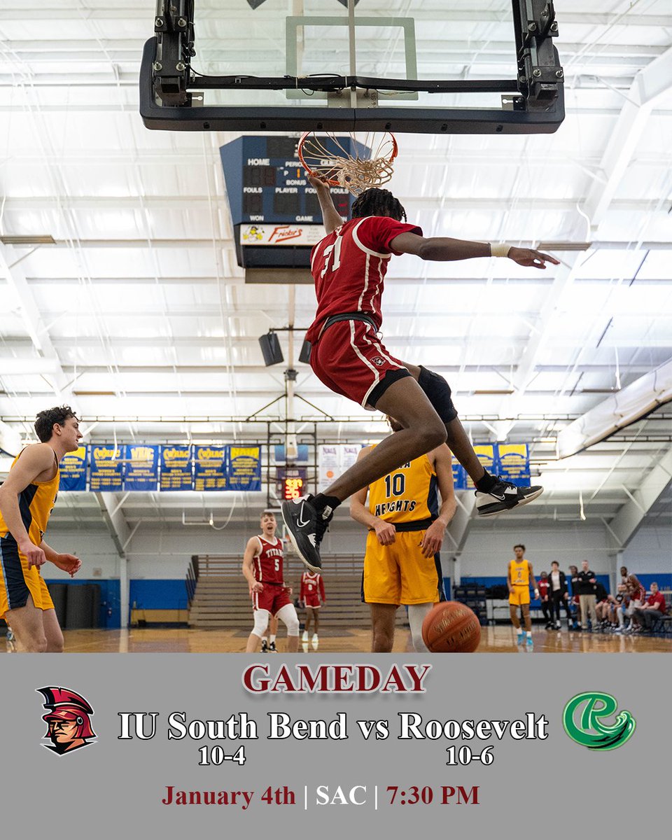 GAMEDAY!!! The Titans start the new year at home vs conference opponent Roosevelt! 7:30 start in the SAC