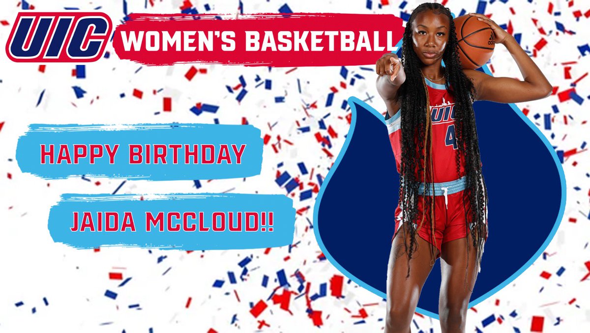 UIC_WBB's tweet photo. HAPPY BIRTHDAY to Jaida 🥳 We hope you have a GREAT day 🤩🔥
#FireUp | #GoToTheEdge https://t.co/h1vWqtViie