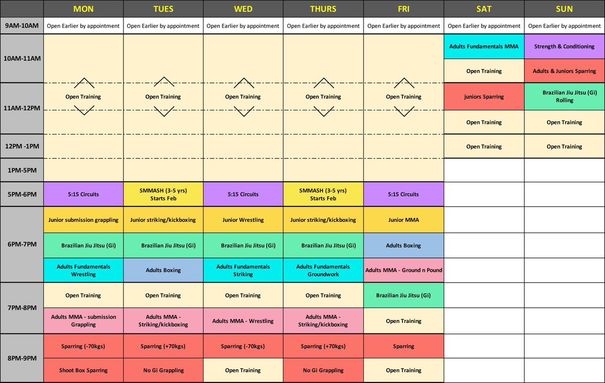 New class timetable for 2023 <a href="/TheFASTGym/">The FAST Gym</a> <a href="/SalfordMMA/">Salford MMA</a>