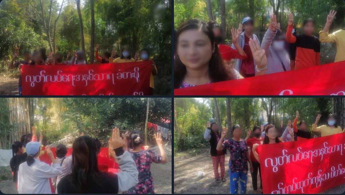 christdaehyun's tweet photo. Pro-democracy residents of Kale marched once again and demonstrated a persistent protest to overthrow military junta regime today.  #MyanmarIndependenceDay #2023Jan4Coup #WhatsHappeningInMyanmar https://t.co/5cBN17GOFh