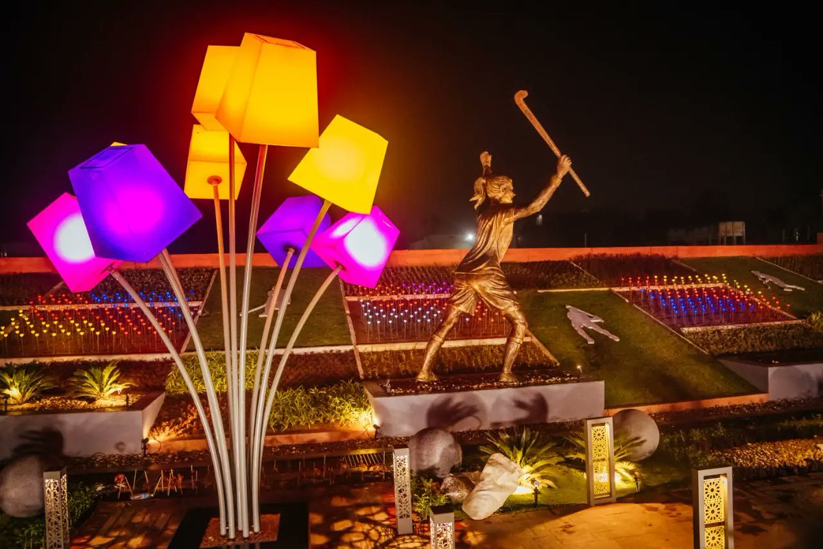 sports_odisha's tweet photo. The Steel City is all decked up to celebrate #HWC2023, here at the Champion's Garden in Rourkela!

The biggest celebration of hockey, ever!

#HockeyHaiDilMera #HockeyWorldCup2023
#HockeyComesHome 
#OdishaForHockey https://t.co/X34vh3d7Wi