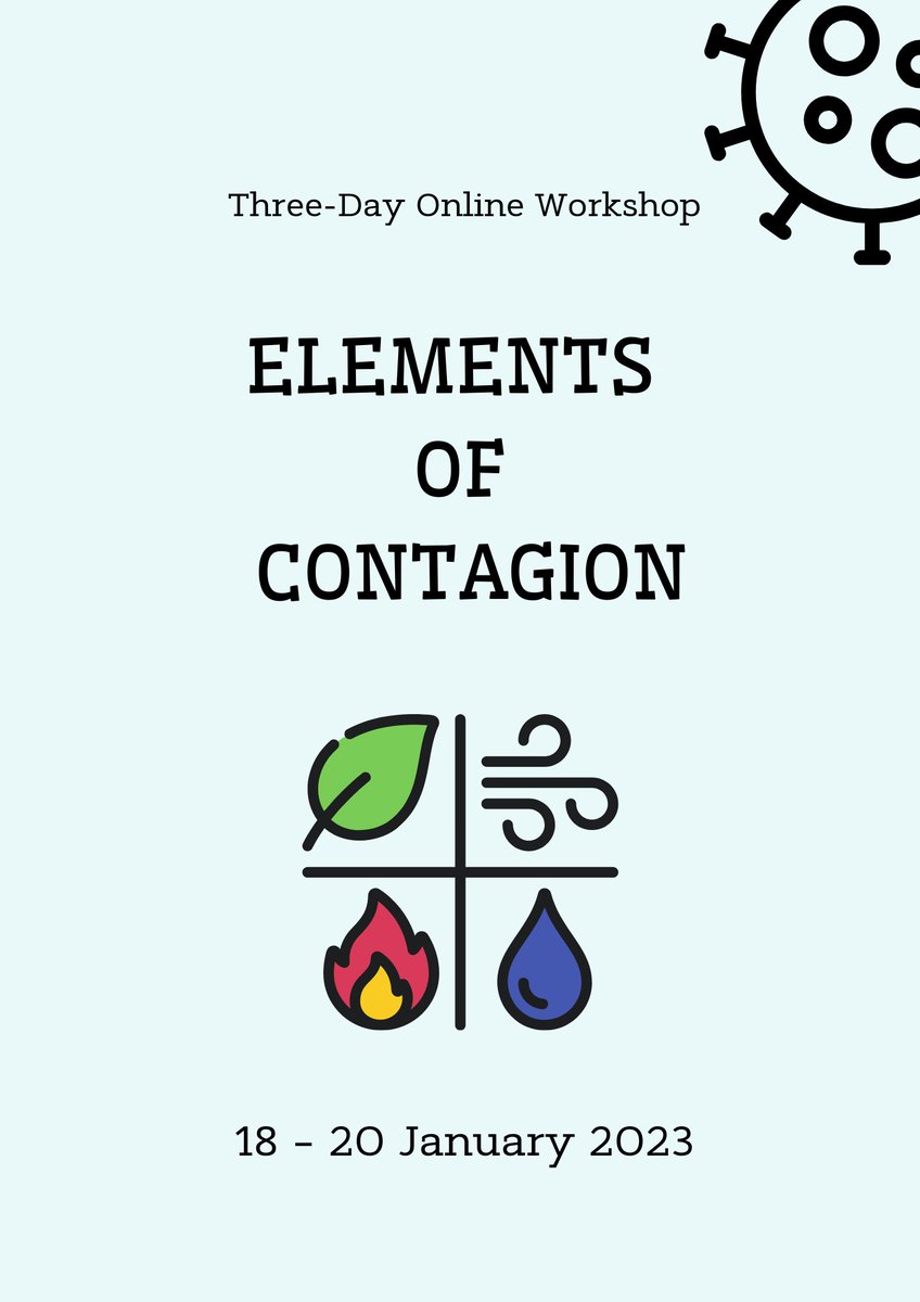 PerfoUJ's tweet photo. Coming Up! Three-Day Online Workshop "Elements of Contagion", 18-20 Jan, Keynotes: @StephenJPyne and Caterina Albano #contagion #epidemic #covid19 #newmaterialism #pandemic Want to join us on ZOOM? dm or email us epidemicsandcommunities@gmail.com https://t.co/oCbpqZvo8o
