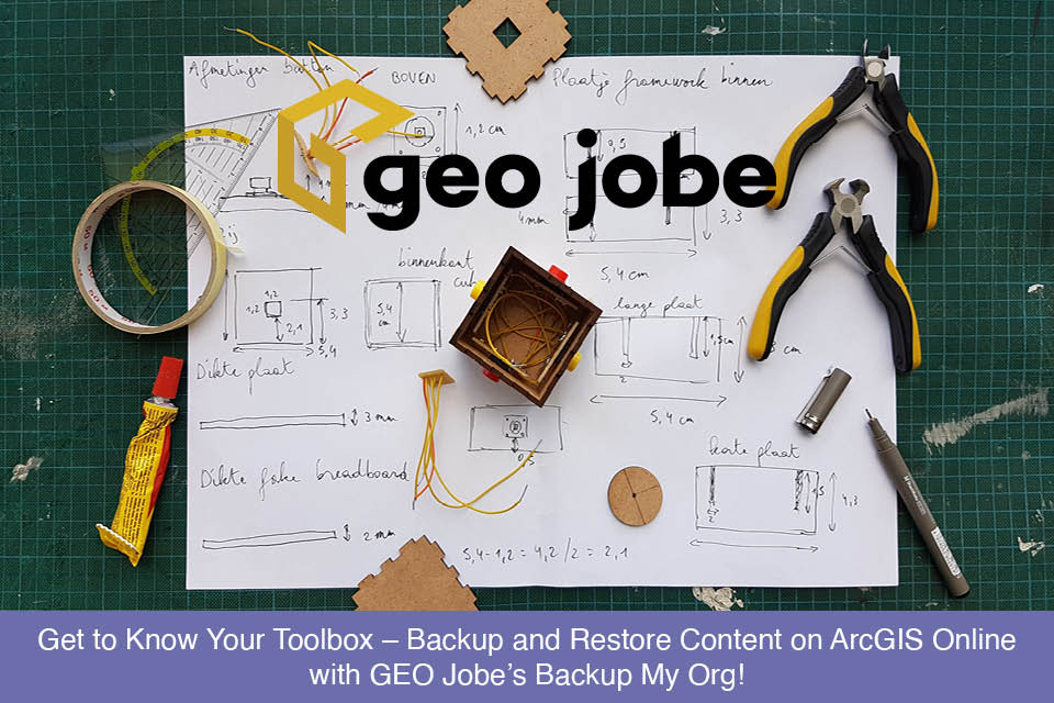 GEOjobeGIS's tweet photo. Get to know your toolbox! Backup My Org can easily back up AND restore items, users, and groups to your #ArcGIS organization. Learn more in today's blog!

#GIS #Backup 

https://t.co/XAqejAi87m https://t.co/pLIAelPXcj