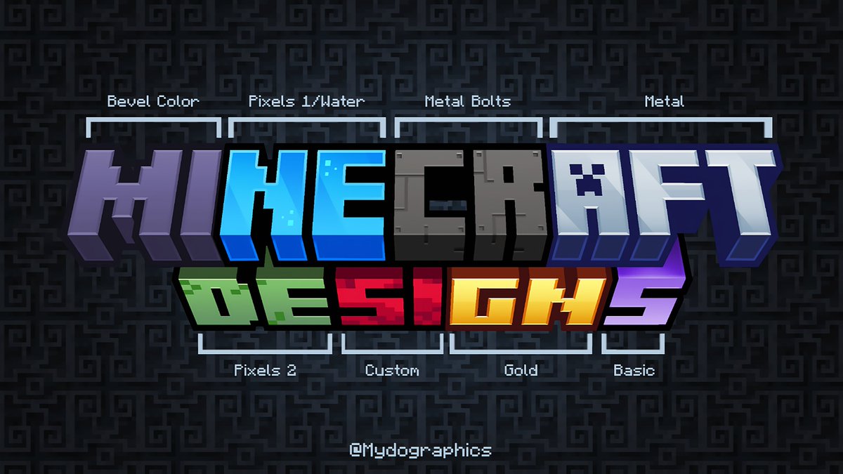 MydoGraphics's tweet image. Which style would you choose for a #Minecraft logo? ❤️‍🔥#LogoDesign
