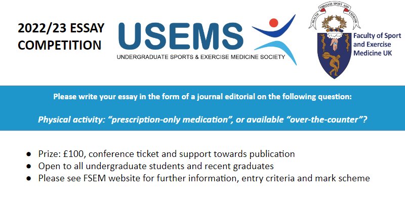 ✨Happy New Year to all the USEMS family ✨ Our first talk with Dr Geoff Davies (Team doc British and Irish Lions) is on 17th Jan. fb.me/e/4dYVKSP36 looking forward to seeing you there! Reminder that committee applications, essay competition and elective bursarys are open!