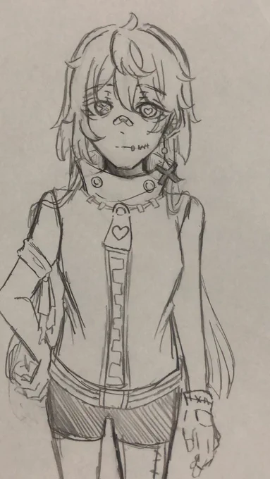 イラスト整理とか色々してたらめっちゃ私好みの子いた…まぁ私が描いたから好みなのは当たり前なんだけど 