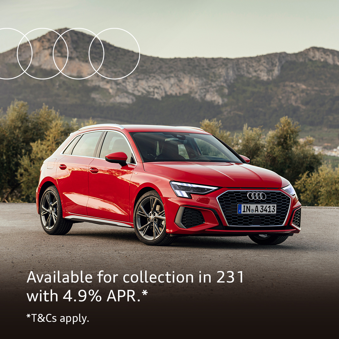 Your '231' Audi A3 Sportback is waiting ...
Explore your finance options at Audi Naas today.

Find out more here:

audi.ie/ie/web/en/mode…

T&amp;Cs apply.