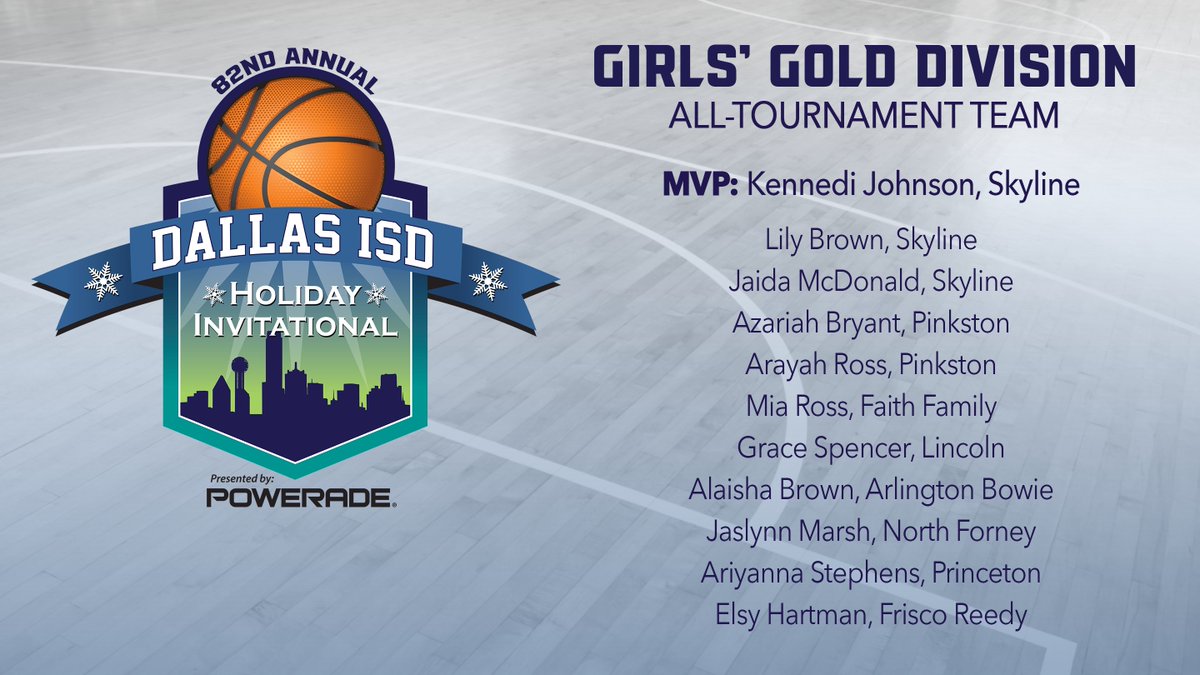 dallasathletics's tweet photo. Congrats to everyone who earned a spot on the all-tournament teams during the 82nd Annual Dallas ISD Holiday Invitational! https://t.co/M7OwJ0qOkF