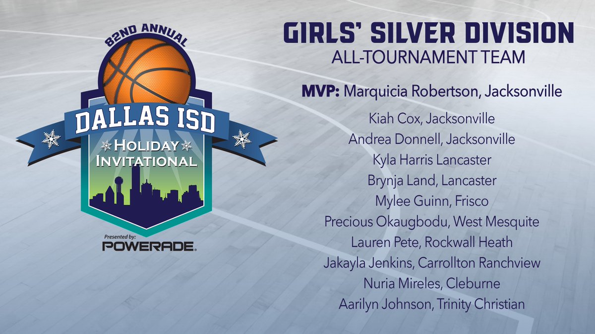 dallasathletics's tweet photo. Congrats to everyone who earned a spot on the all-tournament teams during the 82nd Annual Dallas ISD Holiday Invitational! https://t.co/M7OwJ0qOkF