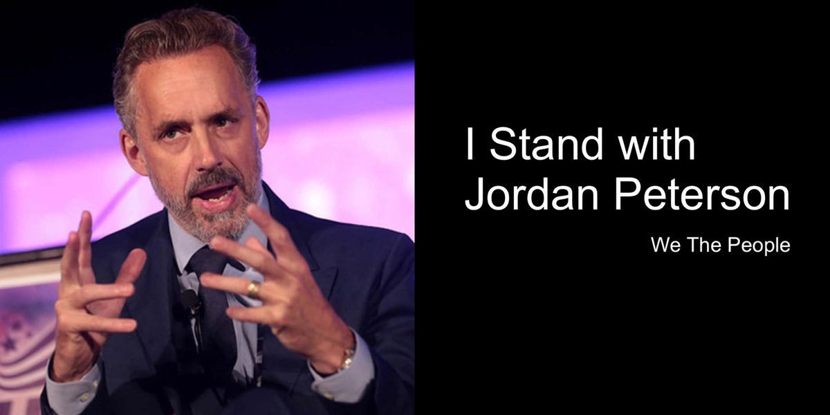 SatireSquadHQ's tweet image. I stand with @jordanbpeterson please RT