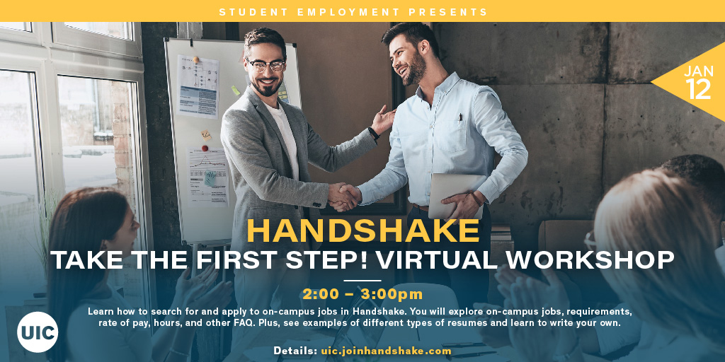 UIClife's tweet photo. Learn to use Handshake. Explore job requirements, pay, hours, and other FAQ. Plus, see examples of different types of resumes and learn to write your own.
Details: https://t.co/NEbjt0XN7x #UICCareerSvcs #ResumeTips #JoinHandshake https://t.co/mKx9KqZxDA