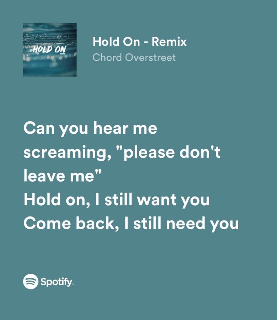 PlaylistsLife's tweet photo. #HoldOn #Lyrics #music #heart #BREAKING https://t.co/2yFUhmHkJg