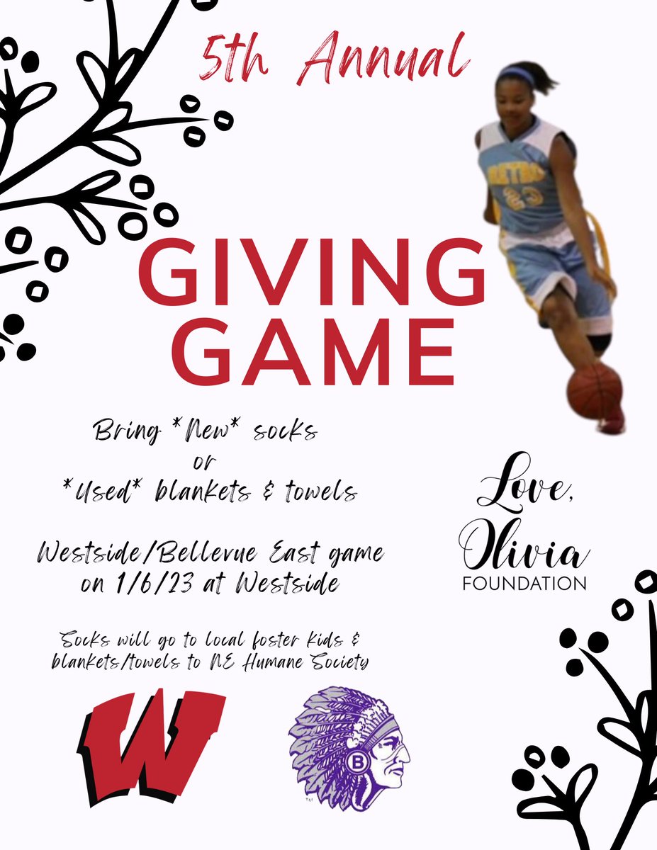 loveoliviaomaha's tweet photo. Hope to see you all on Friday. Blanket/towel donations will go to @NEHumaneSociety and socks to Omaha area foster kids. HUGE thank you to @westsidegbb @BellevueEastGBB 
@Time42C 
@thinmanx11 @hashtagexactly @JaimeRobinson22 https://t.co/qqeLG4nSbG