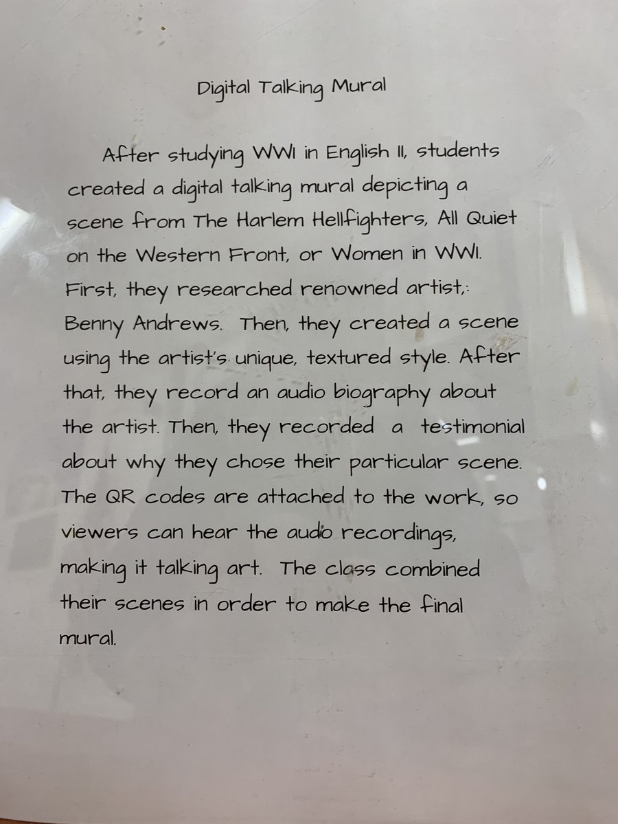 CCINOV8's tweet image. Check out the Digital Talking Mural Project! @vanore78 @ChathamCoSch #CCSDigitalLearning #OneChatham