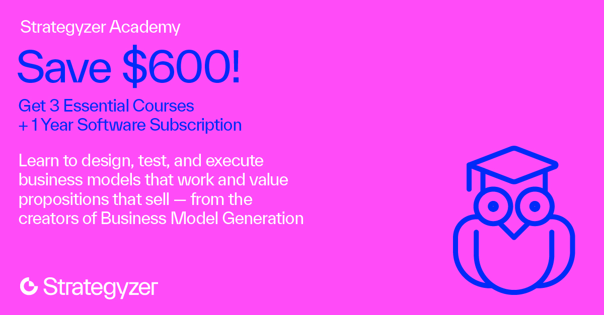 nextgenCIO's tweet photo. Create game-changing business ideas, business models and value propositions from start to finish.

The Strategyzer Online Academy offers lifetime access to a variety of different forms of learning to help you to expand your business.

Learn more:
… https://t.co/N1vLn5D6Qu