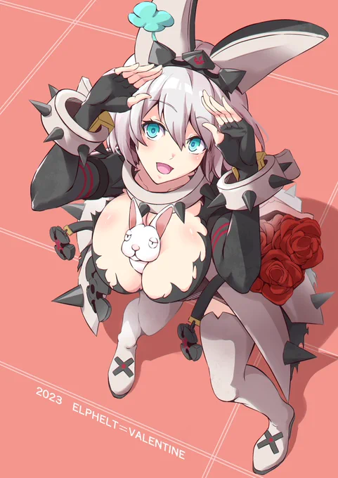 うさぎポーズ・エルフェルト#格ゲーキャラ描こうぜ#エルフェルト #elphelt#GUILTYGEAR 