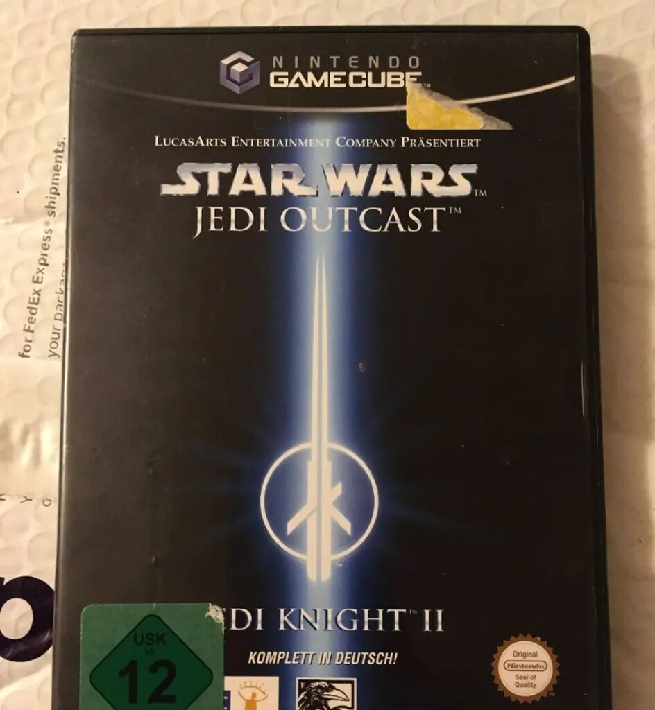 NekoPlayzGames's tweet photo. Random Game Pickup | Star Wars Jedi Knight 2 - Jedi Outcast (Nintendo GameCube) #nintendo #gamecube #nintendogamecube #starwarsjediknight2 #starwarsjediknight2jedioutcast #starwars #retrogaming #crtgaming #pvmgaming #consolegaming #shareyourgames #gameco… https://t.co/ETj62BRsHf https://t.co/iIaQ7gdk1z
