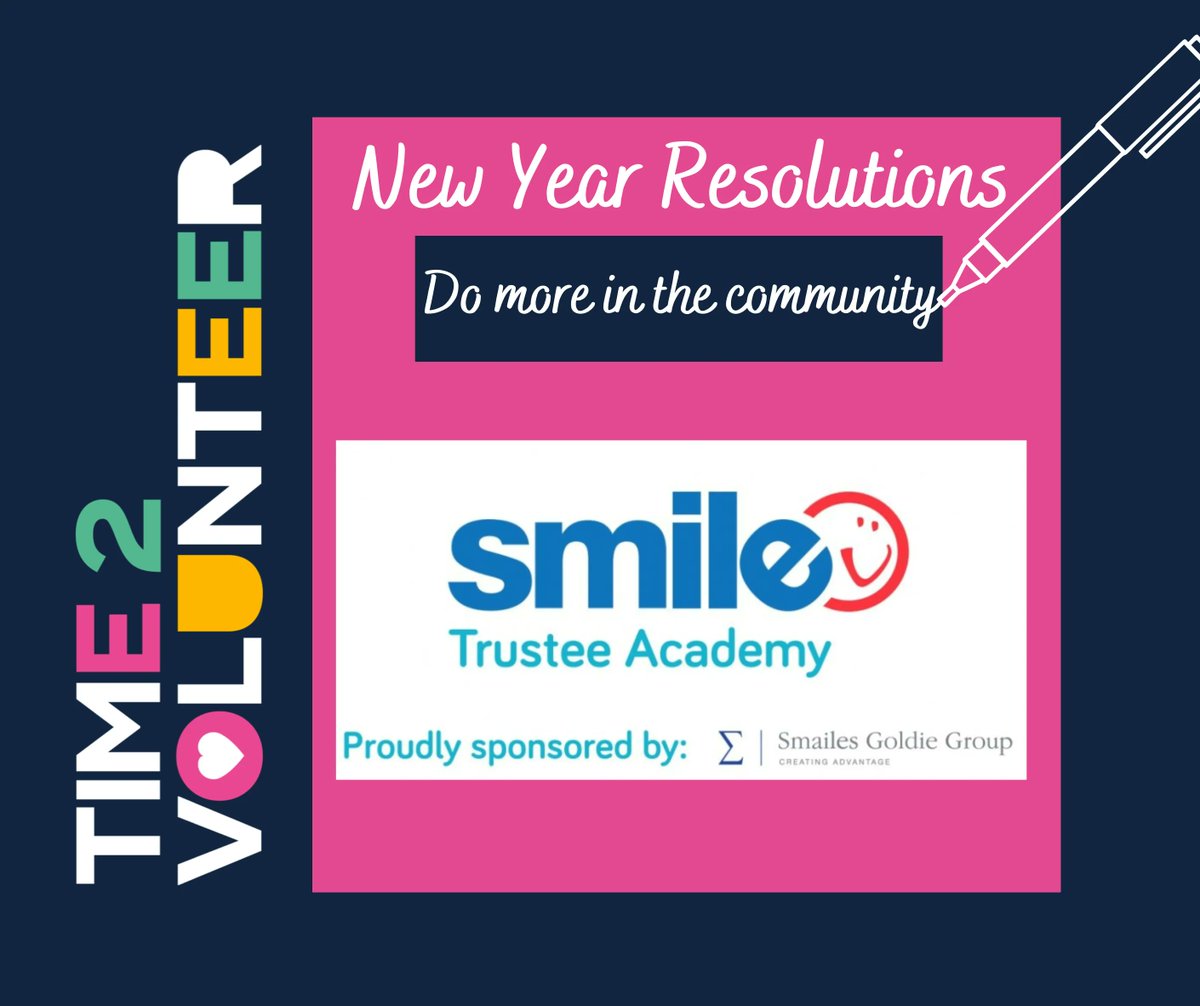 1st Resolution: Do more in the community 🤝 

Have you ever thought of becoming a trustee? 
Find out more on our news page: time2volunteer.org/news-article/2… 

#T2VResolutions #VolunteerHull #VolunteerEastYorkshire #CommunityVolunteering