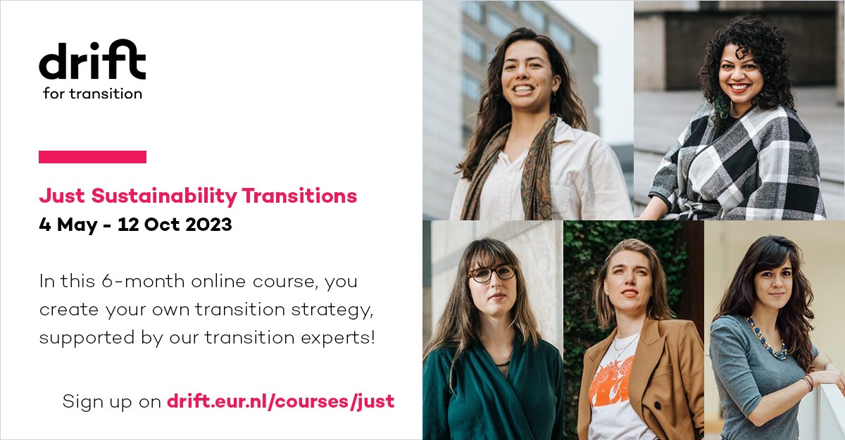 drifteur's tweet photo. You can now sign up for our Just Sustainability Transitions course (2nd year)!
⏳ 6 months 
📙 10 sessions
✊ 5+ amazing experts

Discover the tools and inspiration needed to facilitate change processes that center #sustainability and #socialjustice 

>>> https://t.co/CNMNLcSOYu https://t.co/RAc2mrkzH9