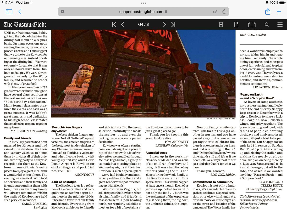 My answer made today’s <a href="/BostonGlobe/">The Boston Globe</a>