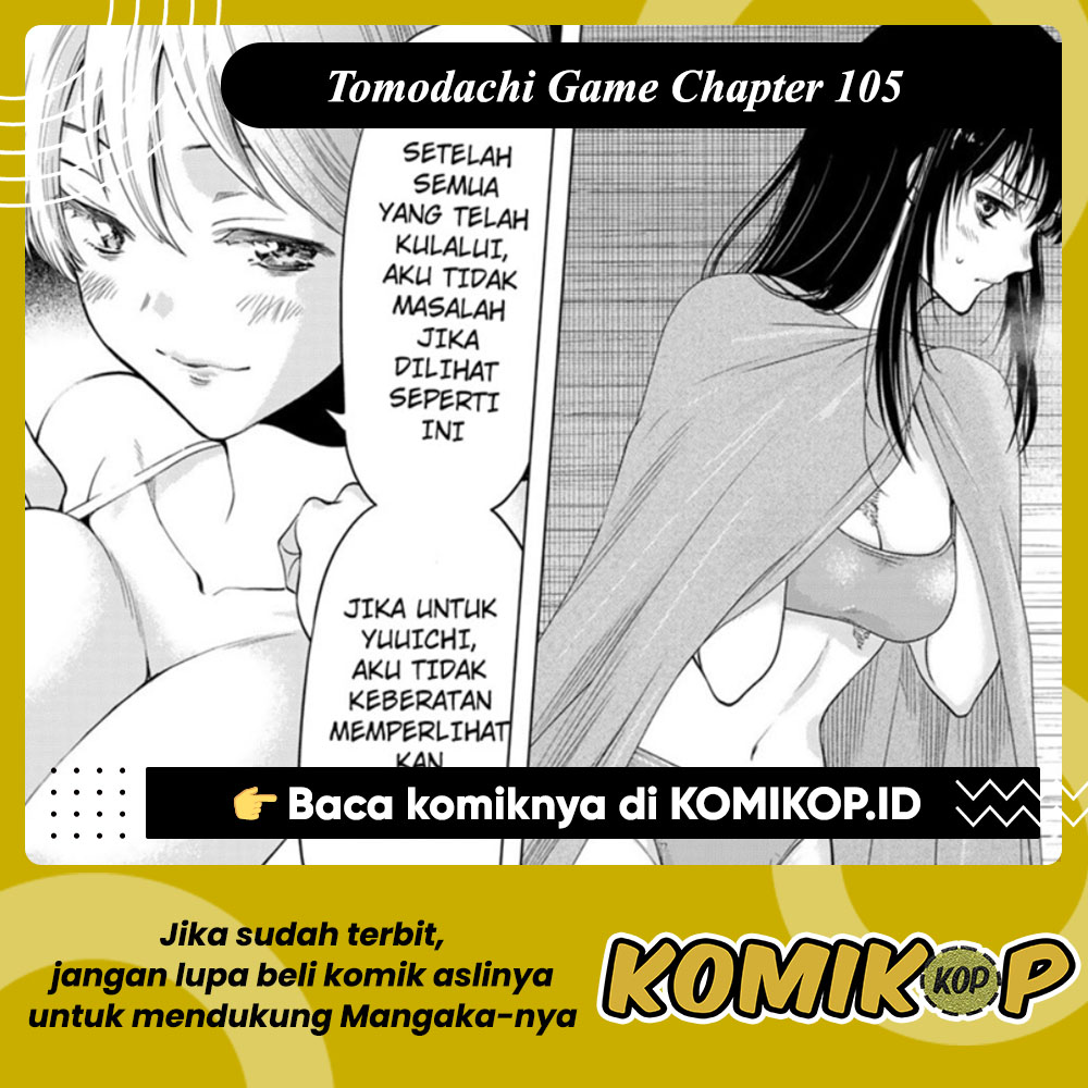 komikop_id's tweet photo. Tomodachi Game Chapter 105 Bahasa Indonesia sudah tersedia di Komikop dot id

#TomodachiGame #komikop #samehadaku #mangaindo #komikindo https://t.co/L4dsP5IL7e