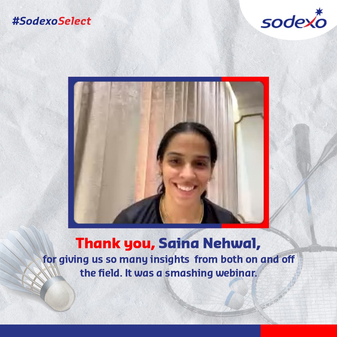 Pluxee_india's tweet photo. A great start to the first edition of #SodexoSelect, it was a privilege to host world-renowned Indian shuttler @NSaina as our first guest.

Follow Sodexo Benefits India for more updates on #SodexoSelect.

#SodexoBRSIndia #Sodexo #QualityofLife #MakingEverydayBetter #Webinar https://t.co/lUzdnFRmRQ