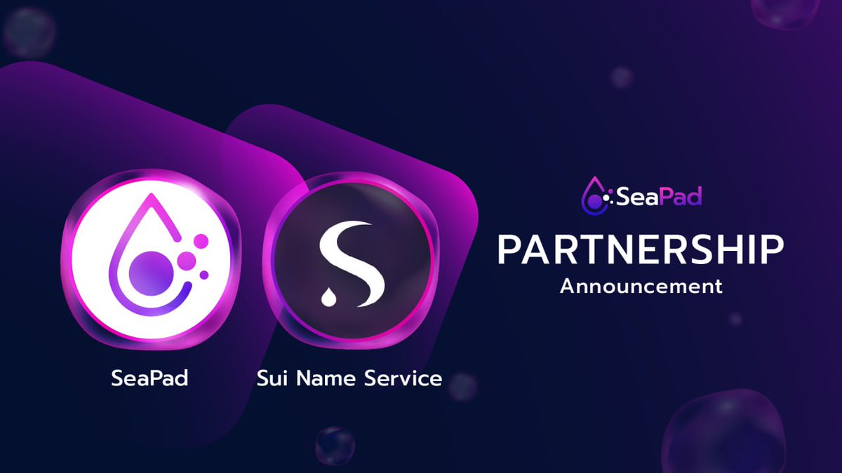 SeaFi_AI's tweet photo. Hello Suinami 👋

🎉 We are proud to announce our partnership with @SuiNSdapp - decentralized name system build on 
@SuiNetwork

We plan to work together to integrate both our .sui and .move technology directly into @SeaPad_defi !

#Suiecosystem #SeaPad #SuiNS https://t.co/070f90xS0Y