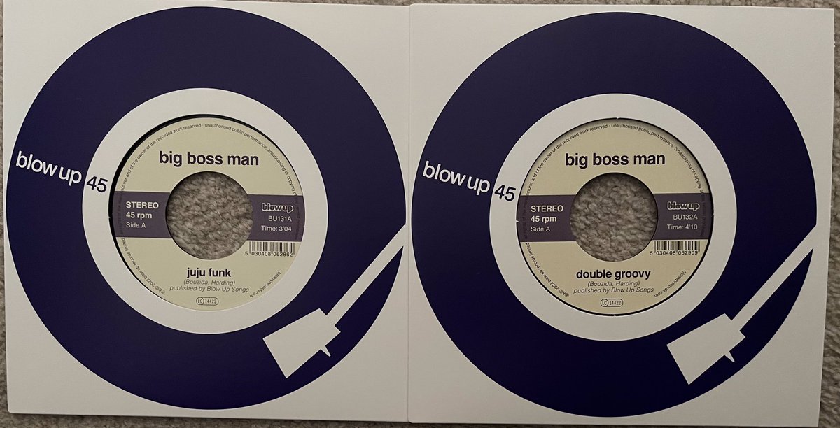 If you like what I like, you’ll love these… Big Boss Man…JuJu Funk & Double Groovy These could have been released together as an EP Regal 70’s style modernist funkadelic grooves, fabulous psychedelic organ driven tunes… All 4 tracks are belters… 100% recommended