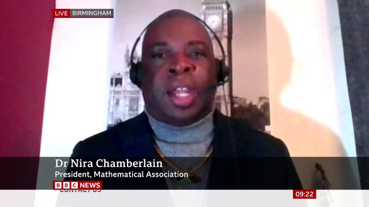 ch_nira's tweet photo. On the @BBCNews this morning & @AnnitaBBC asked me "How do we get pupil more engaged in maths, when it may be a subject they don't enjoy". Nice to be back as a #BBCExpertVoice @Mathematical_A @IMAmaths @protectingmaths @MelroseStewart1 @riahebden @TVMarv https://t.co/mwSy7mzcx1