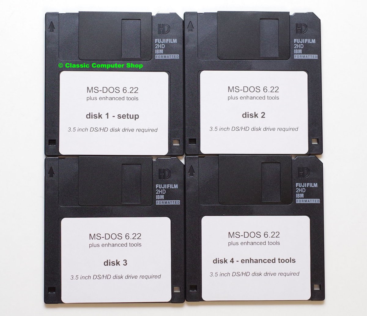 ClassicCompShop's tweet photo. Microsoft MS-DOS 6.22 plus enhanced tools on new 3.5'' diskettes.

Order here:
https://t.co/SeTAvN5zQO

#RetroGaming #PCGaming #Hardware #3DFX #DOSgaming #RetroHardware #RetroGamePC #VintageComputer #MSDOS #IBMPC #SoundBlaster https://t.co/R9B5j75wf5
