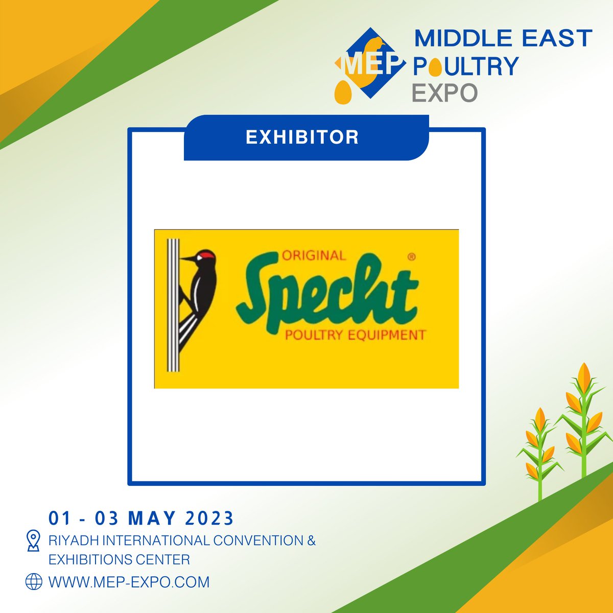 mep_expo's tweet photo. We are pleased to welcome our exhibitor SPECHT Poultry Equipments at #Middle_East_Poultry_Expo 2023

https://t.co/usx9nPeEUN

#poultry #poultryequipment #poultryproduction #animalfarming #breeding #egg #BroilerBattery #ManureDryingTunnel #livestock #agrofarm #agriculture https://t.co/W2ucnccizg