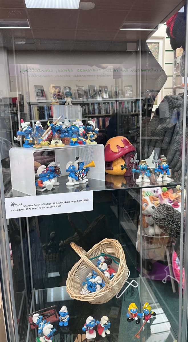 AshbourneMind's tweet photo. Extensive Smurf collection,  some are rare figures , dates range from 1970’s to early 2000’s , 1978 smurf cottage included, 36 figures
£195 
In store now at @AshbourneMind 

@SmurfClub @smurfcollection https://t.co/fPnVqJhXzG