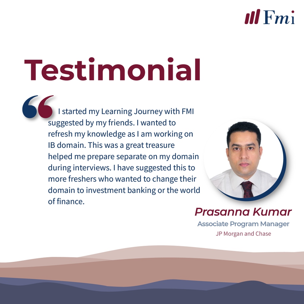 fmieducation's tweet photo. "Huge thanks to the team at FMI for their comprehensive course on investment banking. I feel much more prepared and confident for a career in this exciting industry." Says one of many Fmi Online learners.

Start learning today!

#investmentbanking #career #learning https://t.co/RZtUc9hxG5