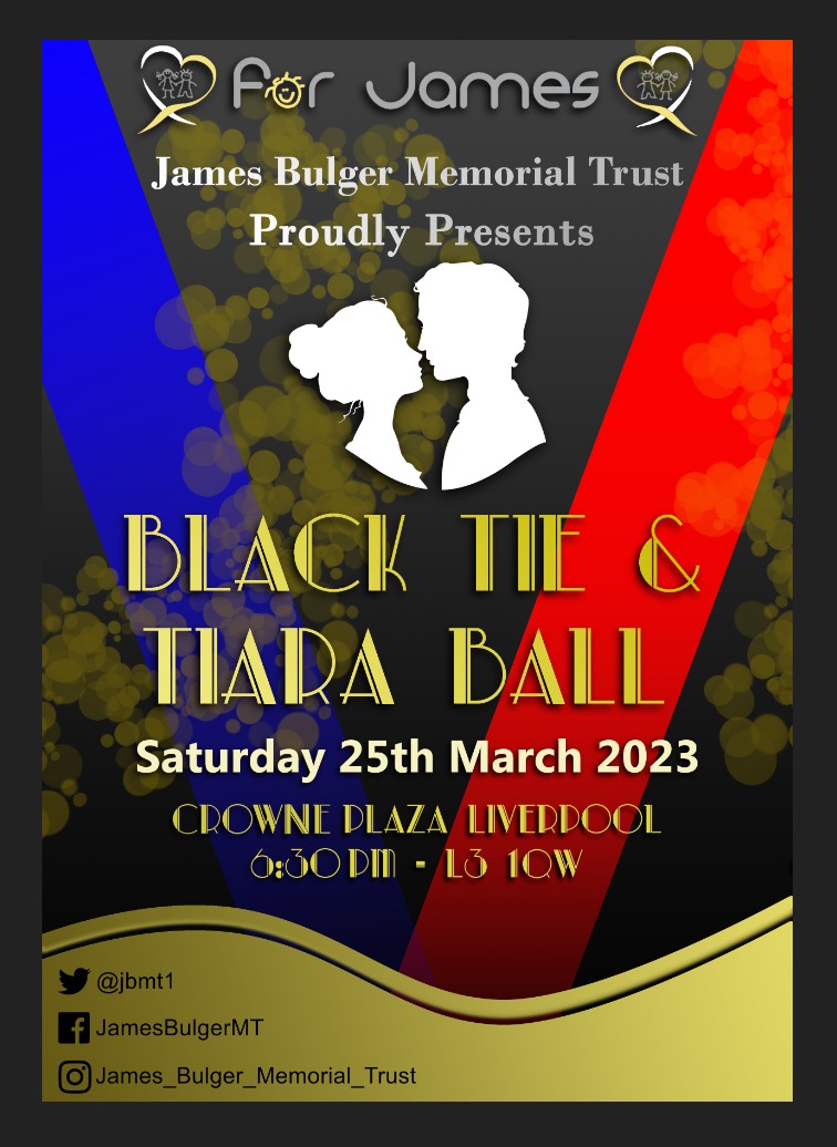 James Bulger charity (@jbmt1) on Twitter photo 2023-01-04 11:43:00 It's that time of year again were we share with you some of the exciting things planned for this years @EveningforJames for Saturday 25th March. So keep your eyes on our pages as we release details for the ball. Tickets are on sale now. forjames.org/shop/ It's that time of year again were we share with you some of the exciting things planned for this years @EveningforJames for Saturday 25th March. So keep your eyes on our pages as we release details for the ball. Tickets are on sale now. forjames.org/shop/