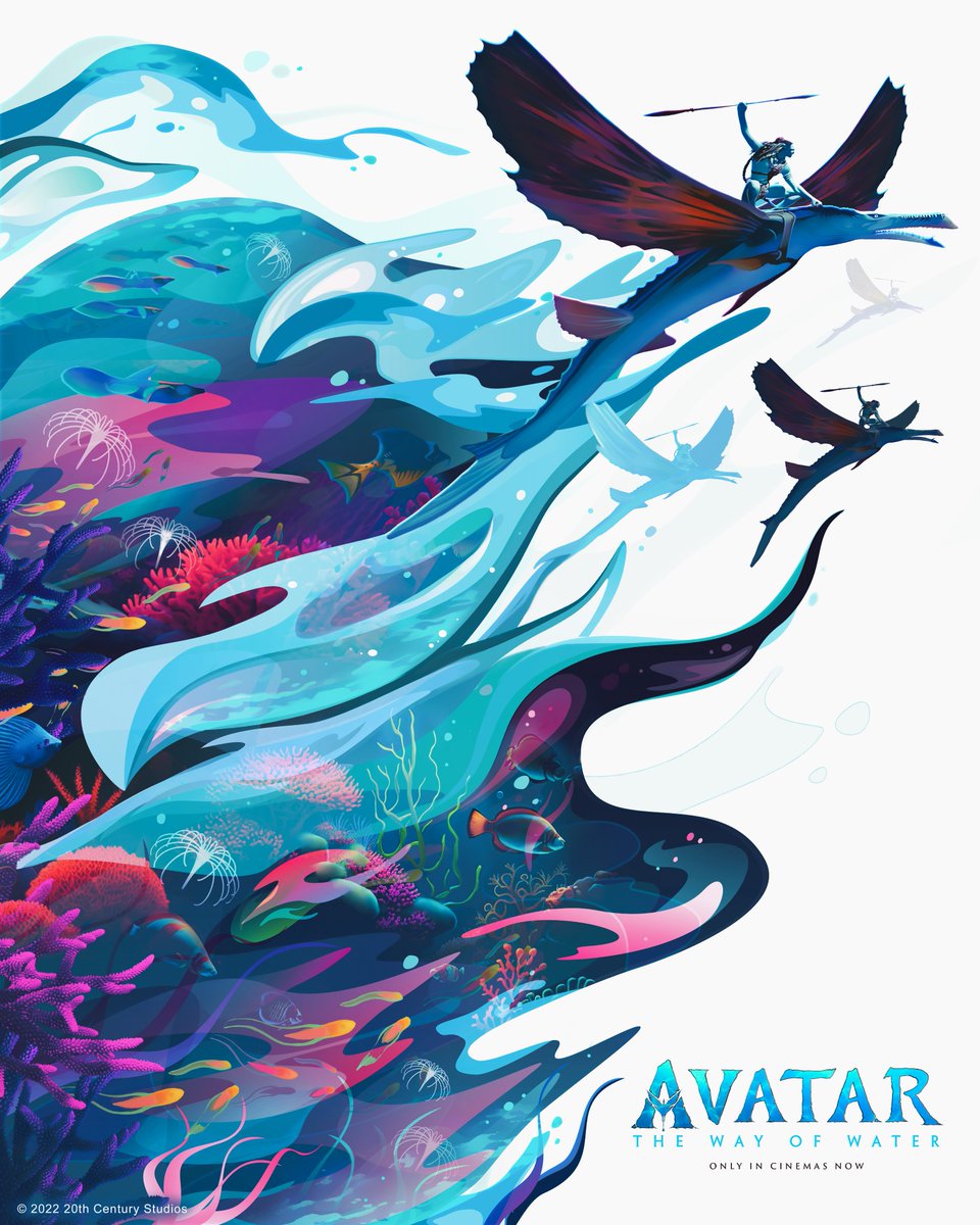 Check out these amazing #AvatarTheWayOfWater inspired fan art by @AdStothard and @nickybarkla. In cinemas now.