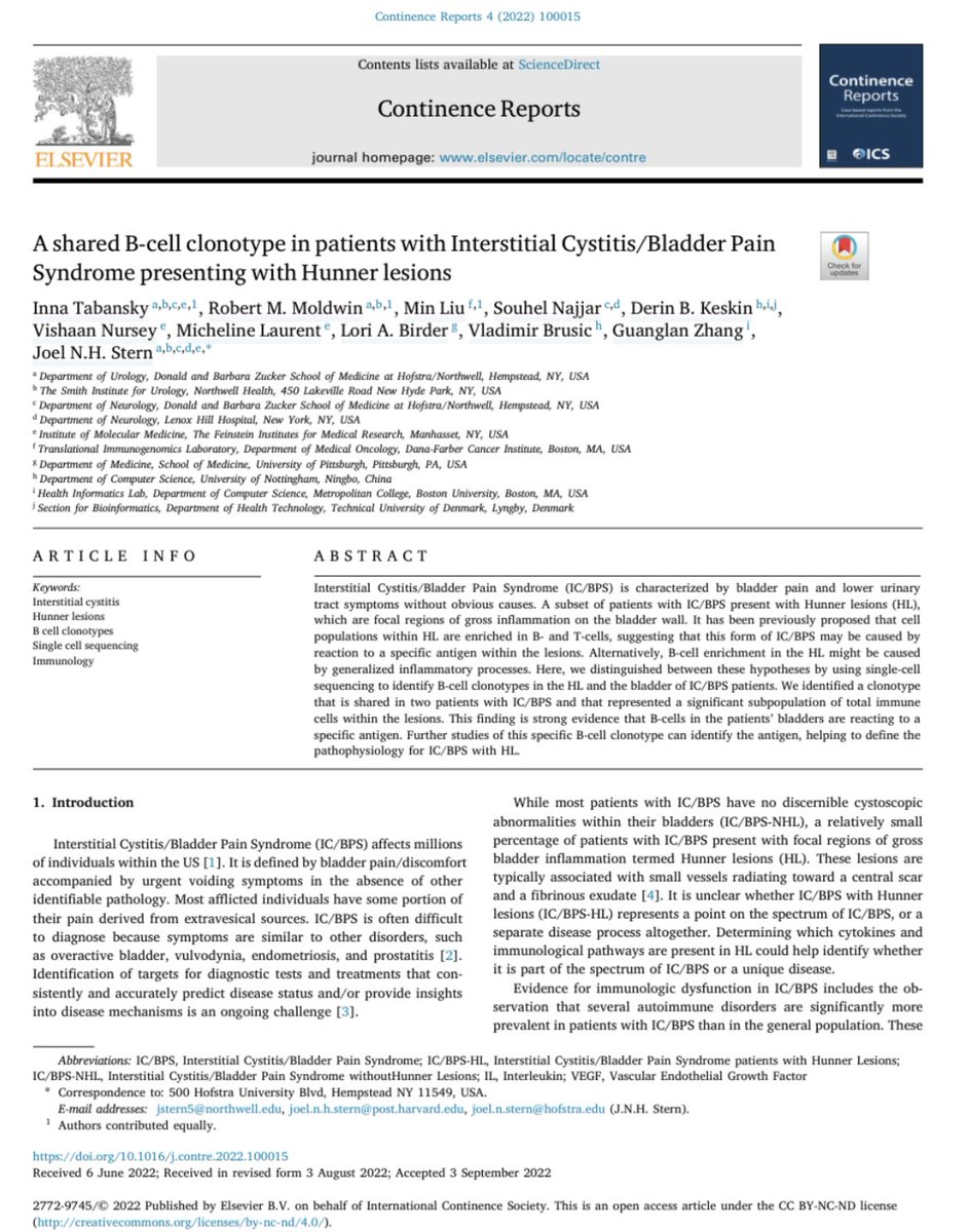 Continence Reports Journal tweet media