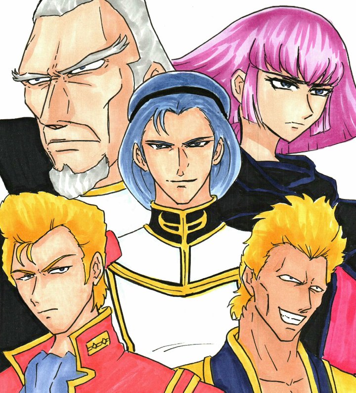 「Zガンダムのキャラ、ほんとイイ声揃いだわ。一気に3人紹介も納得。#昭和アニメのス」|沖庵のイラスト