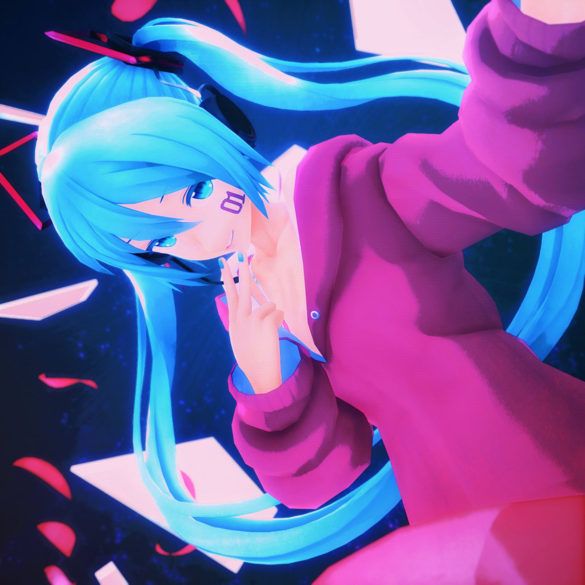 初音ミク 「#MMD #初音ミク 」|みや(宮木すずめ)のイラスト