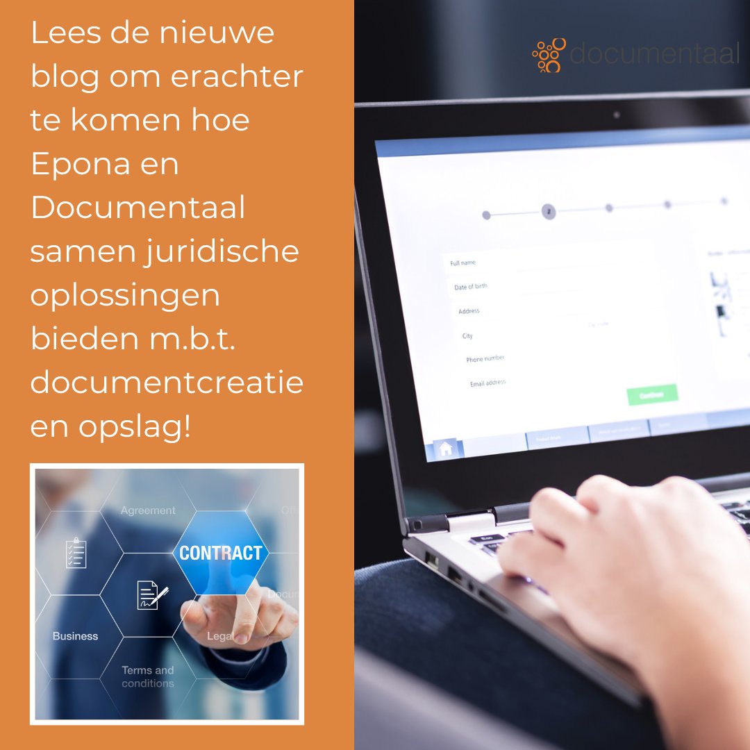 Documentaal's tweet photo. Documentaal en @EponaLegal werken samen aan de beste oplossingen voor contractoptimalisatie én automatisering! 

Meer weten? Lees ons artikel:  https://t.co/tvRVQ8R5B1

#Documentaal #documentary #business #branding #brand #efficiency #marketing #huisstijl #creativebusiness https://t.co/jNB21Z1N8d