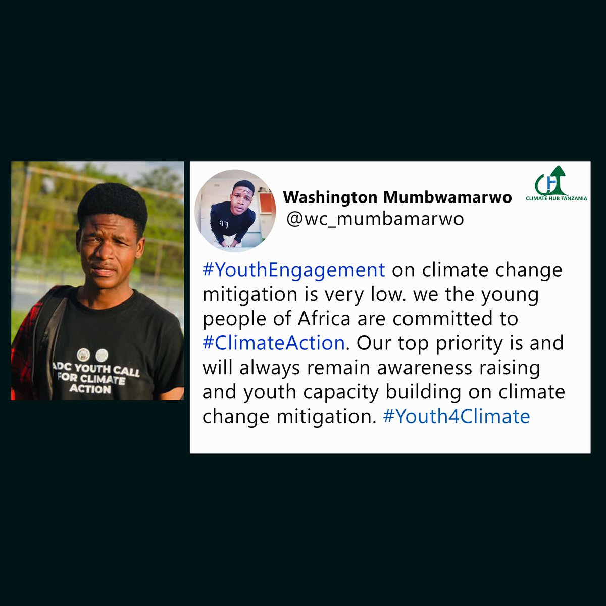 climatehubTz's tweet photo. #climategoal from H.E @wc_mumbamarwo
Upon previous post of what is your 2023 climate goal?
#climatehubtz #climate
#ClimateActionNow #SDGs https://t.co/gHOk04GS39