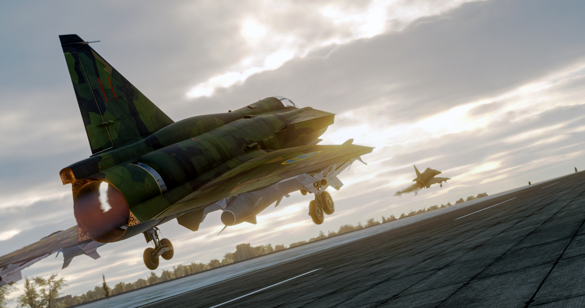 MengXiaohan's tweet photo. 无题 #軍事 #戦闘機 #背景 #空軍 #DCS #AJS-37 https://t.co/xuf4ZnOYpf https://t.co/8VNTCLOVzw