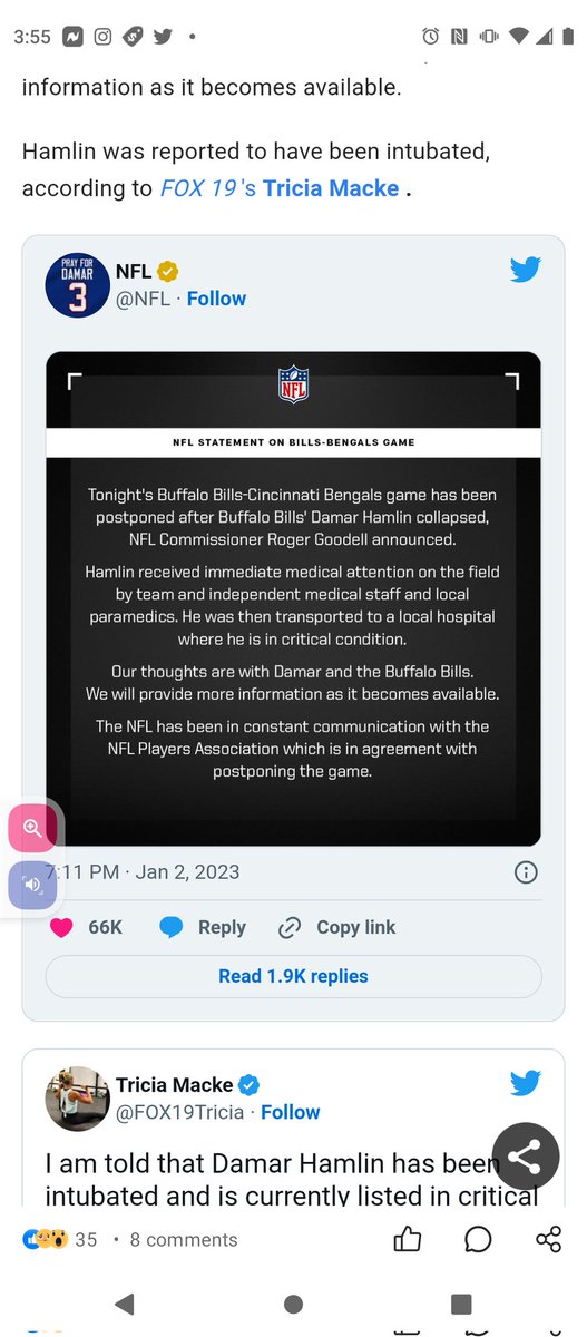 ultrapureblood's tweet photo. This is sad the NFL is so woke they can't even say their prayers are with this young man cause the mob might go after them #GetWellSoon #inourprayers #DamarHamlim https://t.co/YkN6nFw2IT