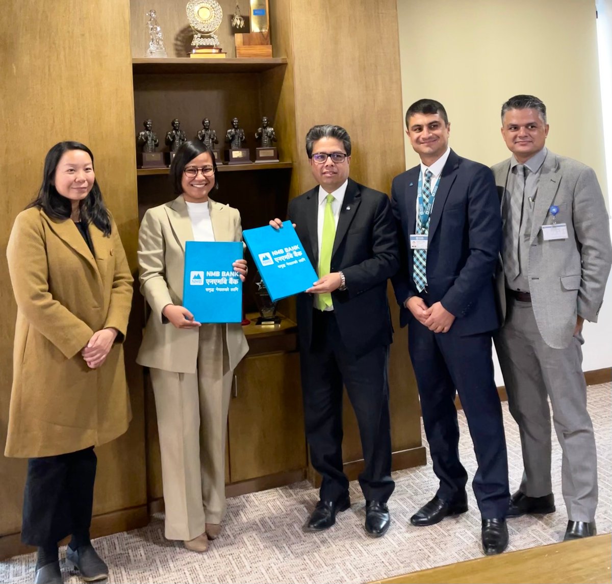 aloi_global's tweet photo. NMB Bank Limited and #Aloi announce strategic #partnerships for #DigitalFinancing. We aim to leverage each other's resources and skills in order to deliver innovative solutions to #green and #sustainable #financing, beginning with the #electricvehicle market in Kathmandu.#Fintech https://t.co/vj03T7Fccv