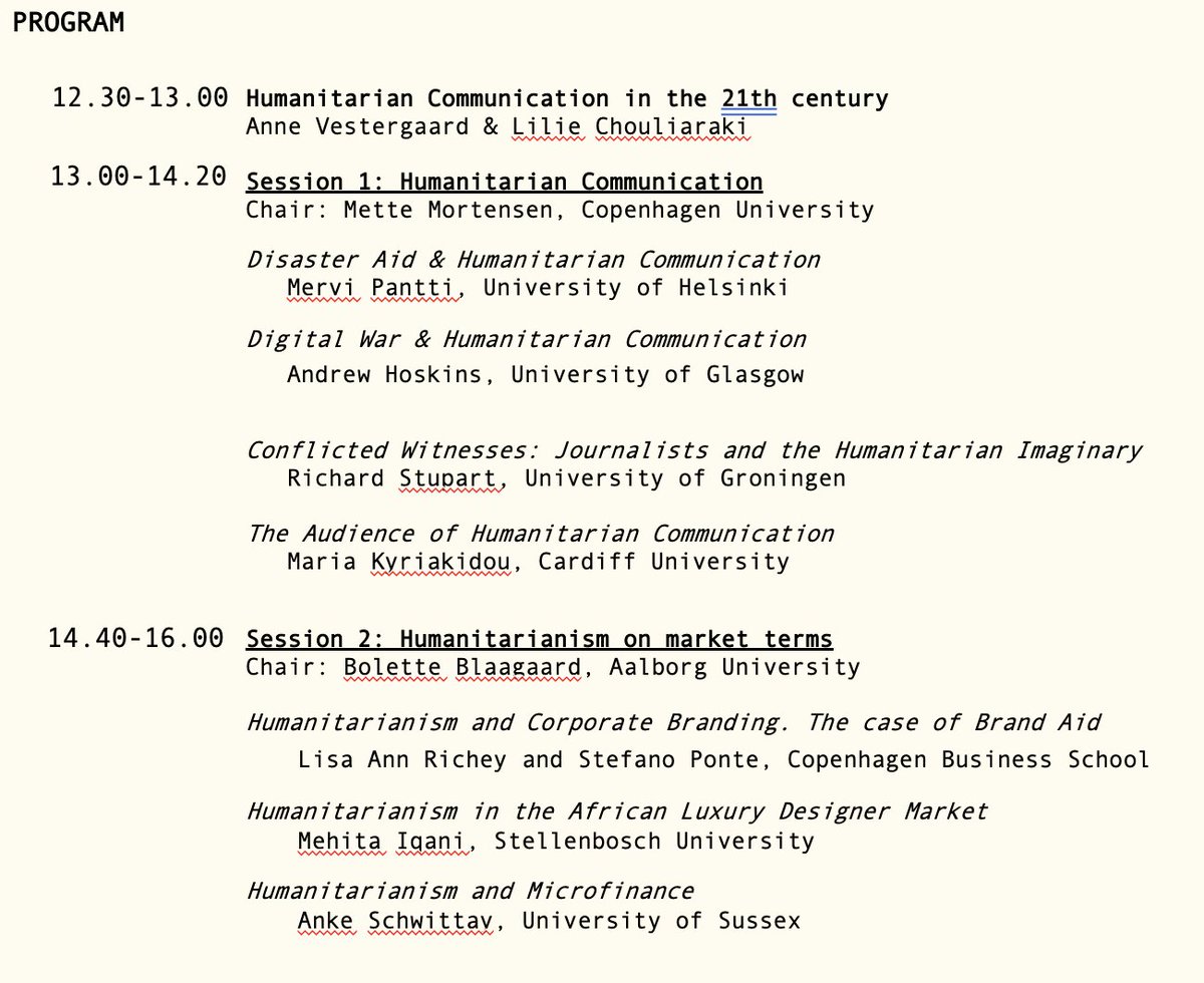 Join our book launch seminar remotely. It is January 19th and it features a great line-up of scholars <a href="/chouliaraki_l/">Lilie Chouliaraki</a>  <a href="/andrewhoskins/">Andrew Hoskins</a> <a href="/wheretheroad/">Richard Stupart</a> <a href="/Maria_Kyriakid/">Maria Kyriakidou</a> <a href="/BrandAid_World/">Lisa Ann Richey</a> <a href="/DrAnkeSchwittay/">Anke Schwittay</a> <a href="/metmort/">Mette Mortensen</a> Remote participation via cbs.nemtilmeld.dk/617/
