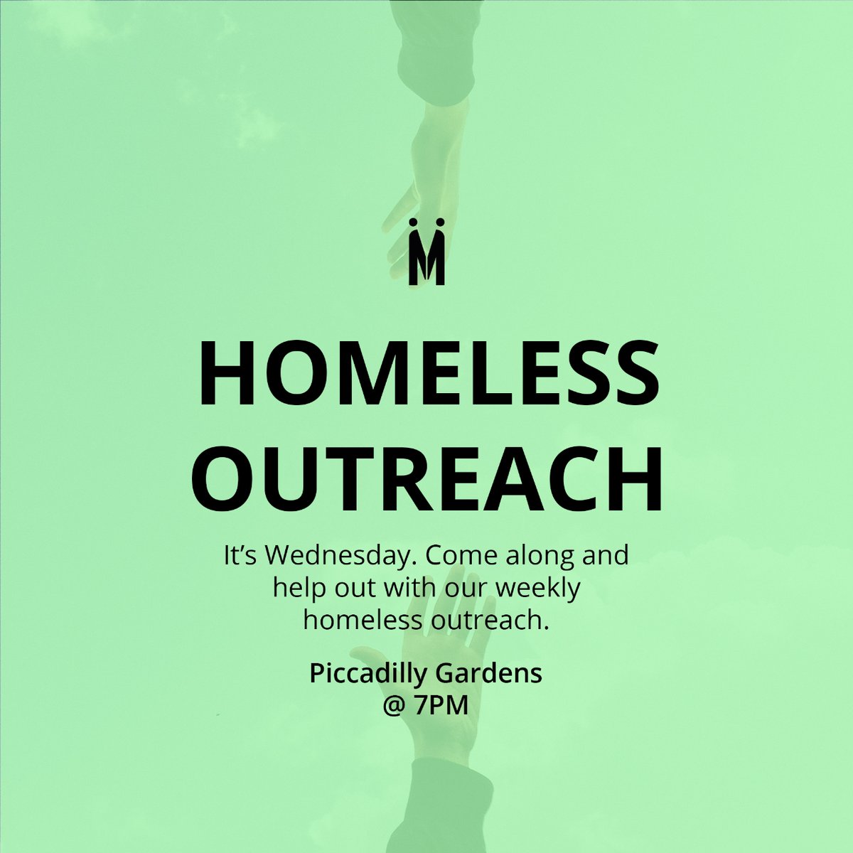 Homeless Outreach tonight, 7PM at Piccadilly Gardens, Manchester City Centre.

#MandemMeetup #HomelessOutreach #Homelessness #Manchester #MentalHealth