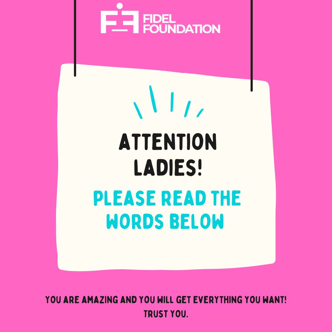 fidel_found's tweet photo. Dear Lady,

You are amazing and you will get everything you want. Just work towards it and trust your own process.

#UNSDG5
#fidelfoundation
#womensrights
#womenfacts https://t.co/9BbHKG1EZq