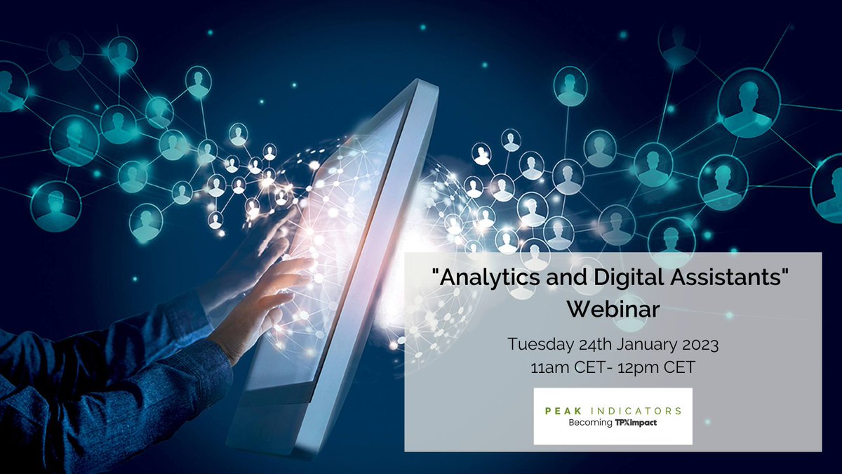 Join us on 24th January for the <a href="/Oracle/">Oracle</a> "Analytics and Digital Assistants" webinar.

👀 See our advanced digital assistant (chatbot) which performs real-time analytics - ow.ly/cGfr50M98CI

📣 SIGN UP
ow.ly/K8QQ50M98CK

#digitalassistants #ADA #chatbots