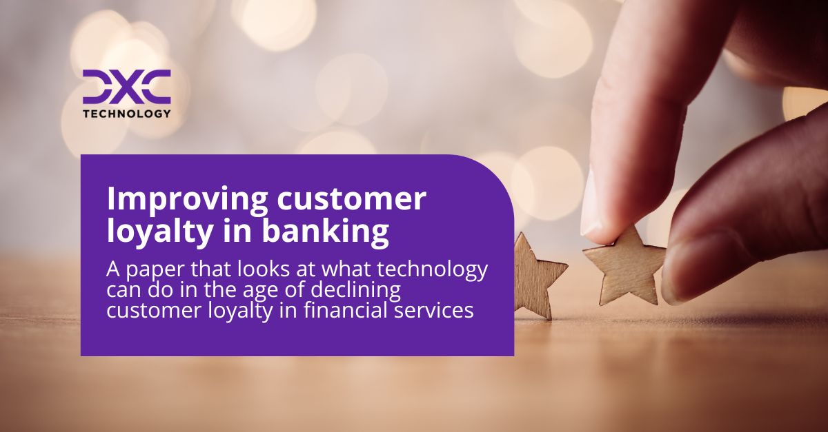 L'amélioration de l'expérience client est une priorité essentielle, mais les banques d'aujourd'hui sont confrontées à de nombreux défis technologiques et culturels qui peuvent les freiner.

Découvrez comment DXC peut vous aider : dxc.to/3vA0O3N